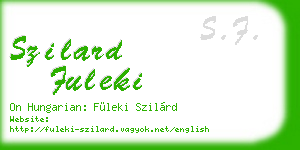 szilard fuleki business card