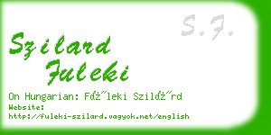 szilard fuleki business card